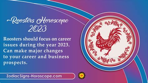 Rooster Horoscope 2023 Izibikezelo: Ukuziphatha kunye noMbutho