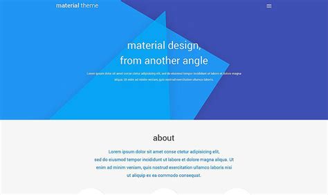 Material Style Web Templates from Web Design Library | Web Template ...