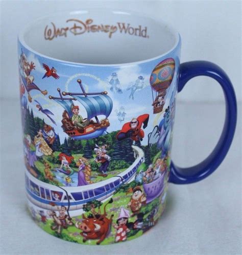 Walt Disney World Coffee Mug Disney Theme Parks Characters Mickey Goofy ...