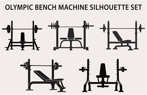 Premium Vector | Set of gym equipment silhouette vector fitness element machine illustration bundle