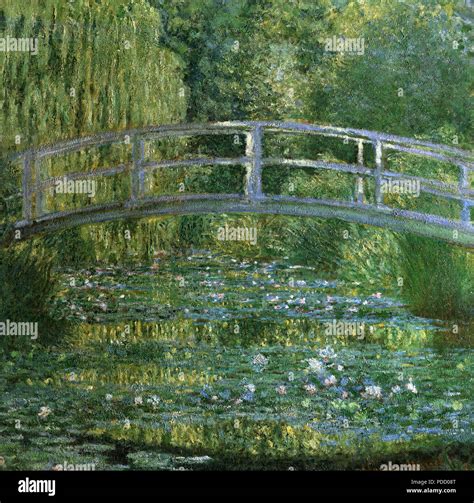 The Water-Lily Pond-Harmony in Green, Monet, Claude, 1899 Stock Photo ...