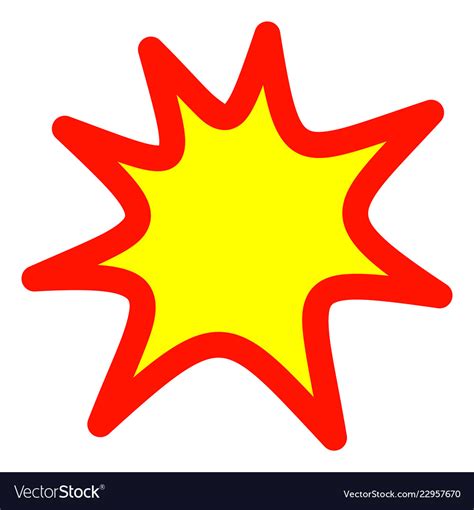 Exploding boom icon Royalty Free Vector Image - VectorStock