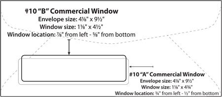 Envelope Templates - Commercial Window Envelope Template | WSEL