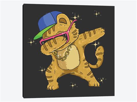 Hip Hop Cat Canvas Wall Art by Art Mirano | iCanvas