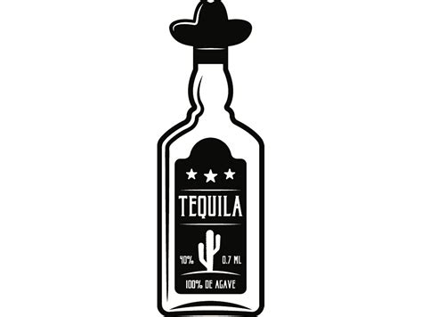 Tequila Bottle Sombrero Hat Felt Straw Cap Alcohol Cowboy