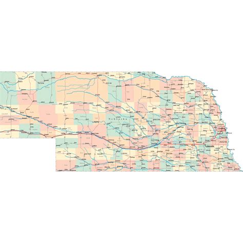 Map Of Nebraska Roads | Draw A Topographic Map