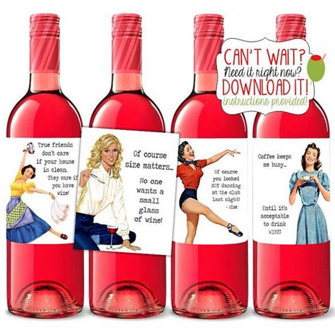 Free Printable Funny Wine Labels Printable Flattening The Curve One ...