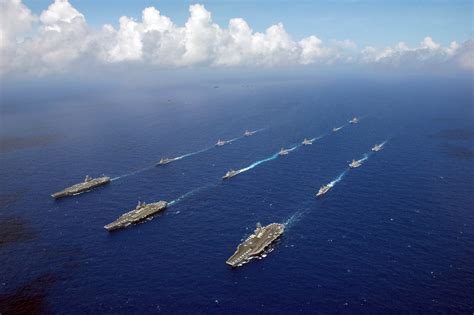 File:US Navy 060618-N-8492C-221 The Kitty Hawk, Ronald Reagan and Abraham Lincoln Carrier Strike ...
