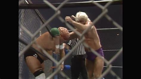 Dusty Rhodes vs. Ric Flair for the World Title in a Steel Cage, Great ...