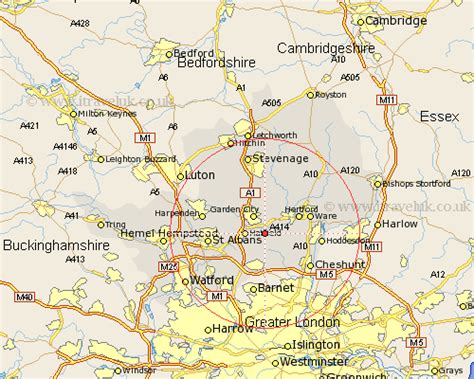 Hatfield Map - Street and Road Maps of Hertfordshire England UK