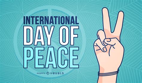 International Peace Day Hand Symbol Poster Vector Download