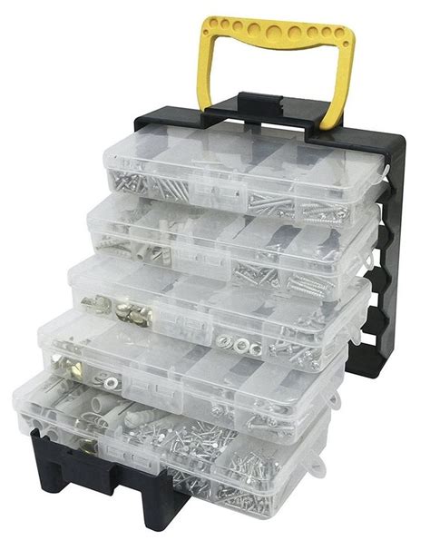 Nuts And Bolts Storage Set 1000pcs Various Sizes Plastic Tote Box Carry Handle #Rolson | Nut and ...