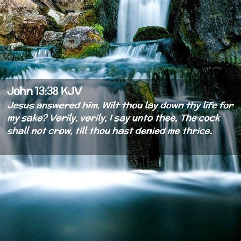 John 13:38 KJV Bible Verse Images