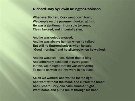 "Richard Cory" by Edwin Arlington Robinson: Poem Analysis With Lesson Plan Ideas | Owlcation