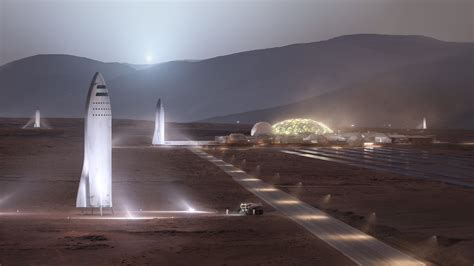 Spacex Starship On Mars (#3284022) - HD Wallpaper & Backgrounds Download