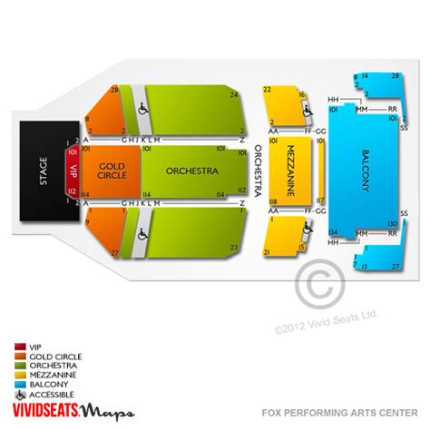 Fox Performing Arts Center Seating Chart | Vivid Seats