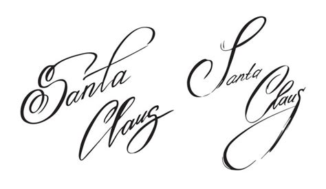 Christmas signature to card santa claus Royalty Free Vector - Clip Art ...