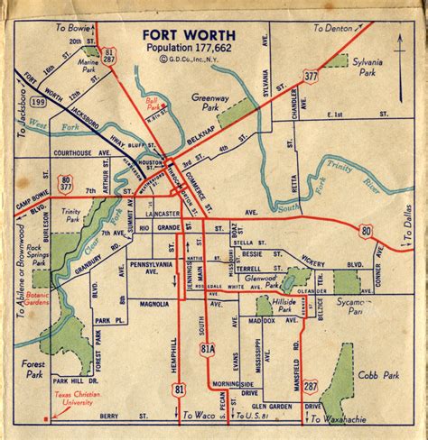 Map Of Downtown Fort Worth Texas - Printable Maps