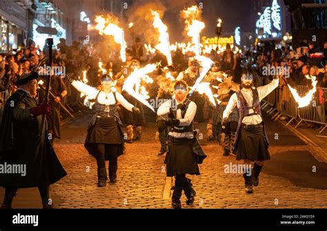 Edinburgh Õs Hogmanay Torchlight Procession along the historic Royal Mile in the Old Town and ...