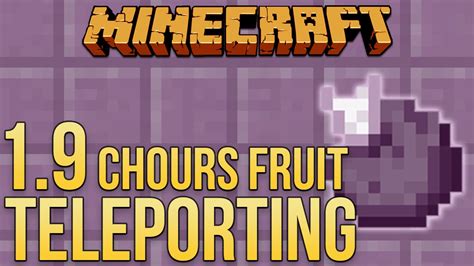 Minecraft 1.9 Chorus Fruit Teleporting [Minecraft Myth Busting 89] - YouTube