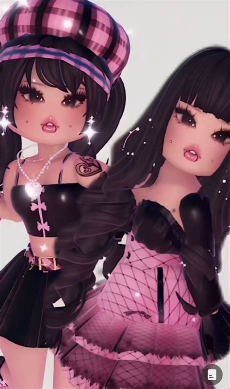 royale high matching outfits cute black and pink new campus 3 clothing inspo | Aesthetic roblox ...