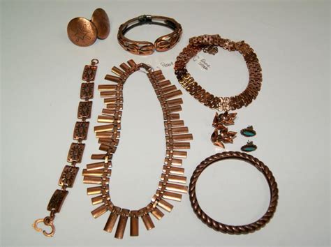 Lot of 8 Vintage Copper Jewelry