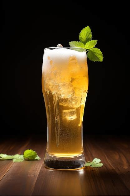 Premium AI Image | cold beer isolated on a wooden table