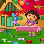 Play Dora Birthday Bash Cleaning online For Free! - uFreeGames.Com