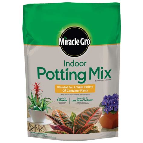 Miracle-Gro 6 qt. Indoor Potting Soil Mix 72776430 - The Home Depot