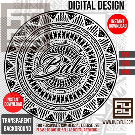 Fijian Kesakesa Masi Tribal Tapa Melanesian Digital Design Pattern Stencil Artwork Digital ...