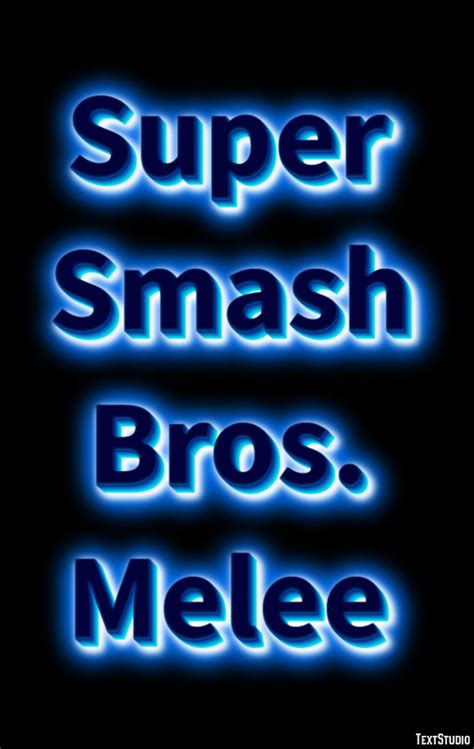 Super Smash Bros. Melee Text Effect and Logo Design Videogame