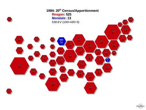 U.S. Electoral Map 1984 – HexMapz