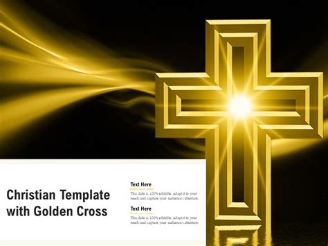 Christian Template With Golden Cross | Templates PowerPoint Presentation Slides | Template PPT ...