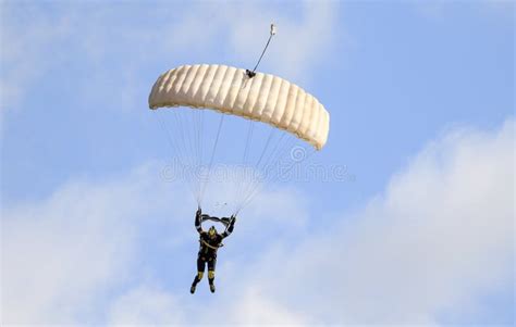 A Skydiver Performing Skydiving with Parachute Editorial Image - Image ...