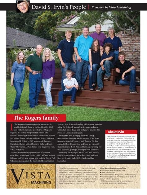 Fort Worth Business Press 2015: The Rogers Family