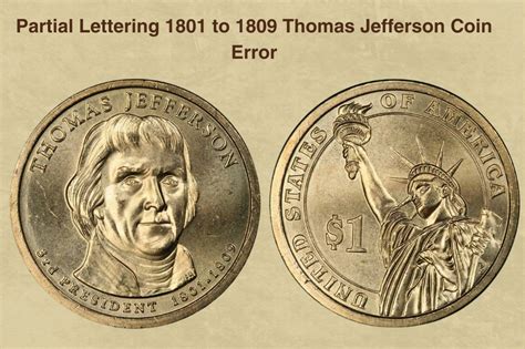 1801 to 1809 Thomas Jefferson Dollar Coin Value (Errors List, "P" & "D" Mint Mark Worth ...