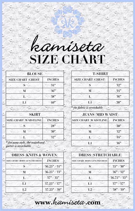 Size Chart – Kamiseta