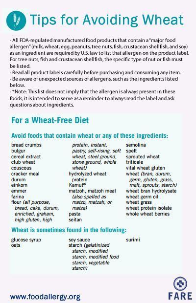 Tips for Avoiding Wheat and Reading Labels for #WheatAllergy #foodallergy | Wheat free diet ...