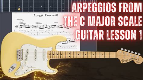 Arpeggios from the C Major scale Guitar Lesson 1 - YouTube