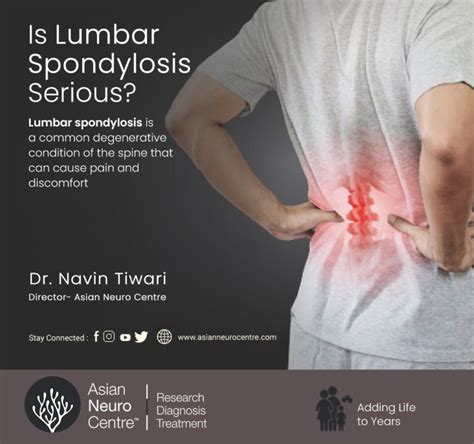 Is lumbar Spondylosis Serious?, Symptoms, Medications - Asian Neuro Centre