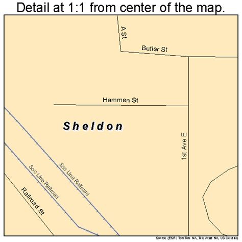 Sheldon Wisconsin Street Map 5573175