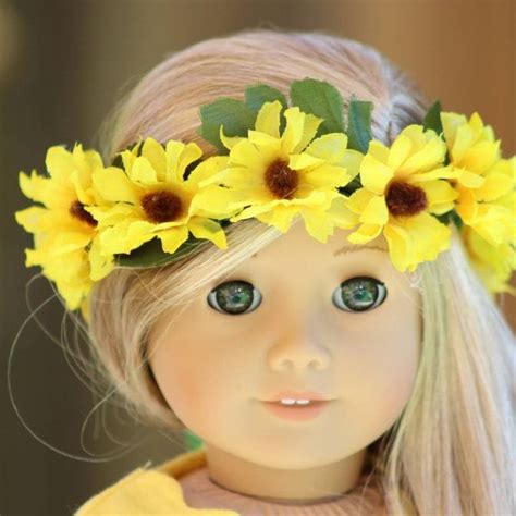 American Girl Doll Sunflower Flower Crown | American girl doll hairstyles, American girl ...