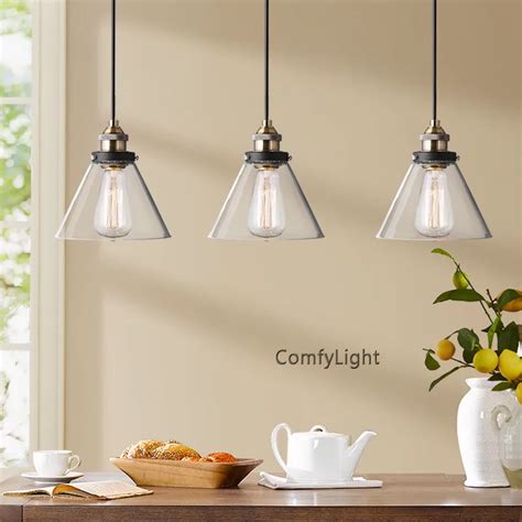 Kitchen island glass Pendant Light Bar Cafe Restaurant suspension 1 ...