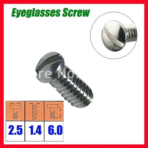 500pcs Size 2.5x1.4x6.0mm Eyewear glasses Optical Eyeglasses screw ...