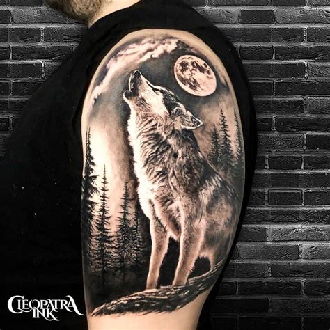 Wolf Tattoo Designs Wolf Face Tattoo, Grey Wolf Tattoo, Wolf And Moon ...