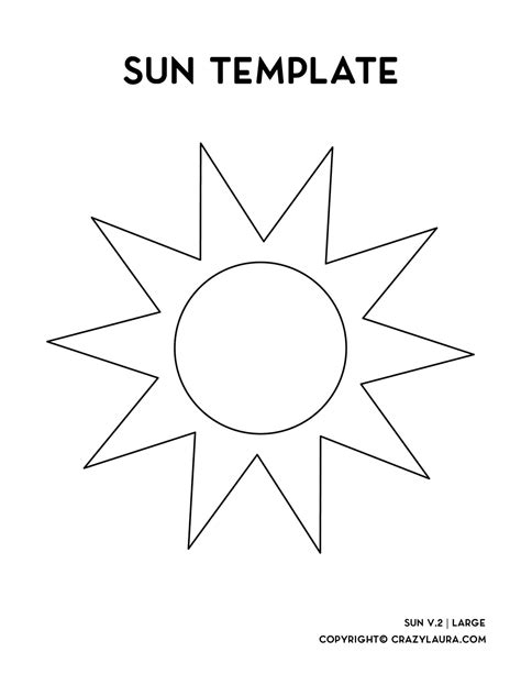 Free Printable Of A Sun