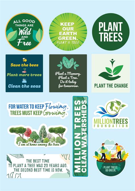 Love Nature Sticker Set - Million Trees Foundation Inc.