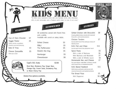 Kid's Menu » Federal Jacks