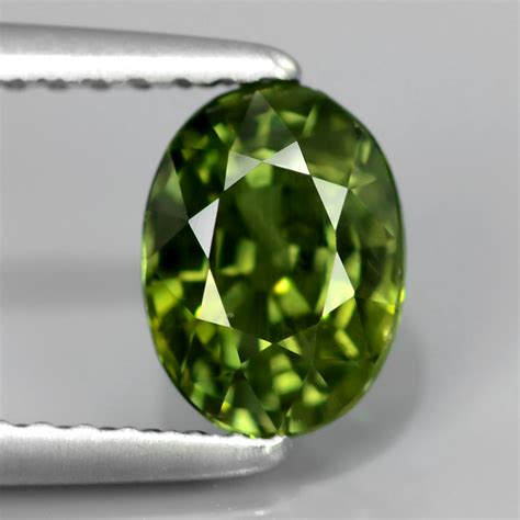 Genuine Green Sapphire 1.32ct 7x5.3x4mm SI1 Thailand