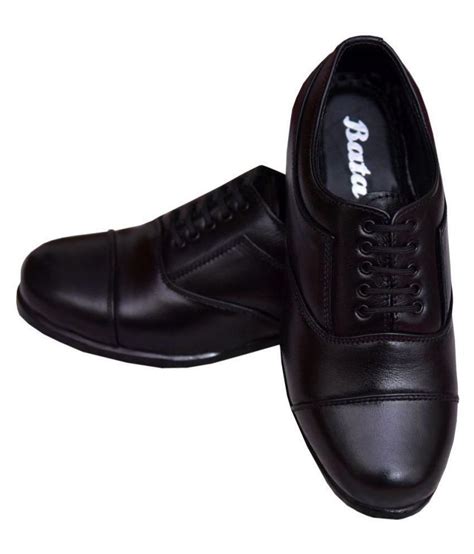 Bata Genuine Leather Black Formal Shoes Price in India- Buy Bata Genuine Leather Black Formal ...